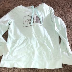 light blue north face hoodie